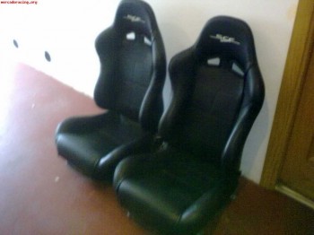 Pareja de semibakets de cuero