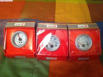 Relojes presion turbo, voltimetro y temperatura del agua