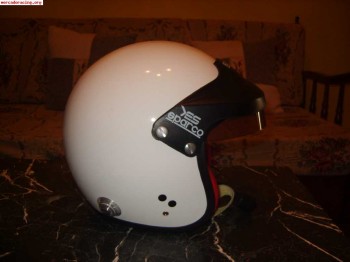 Casco sparco jet con clips hans