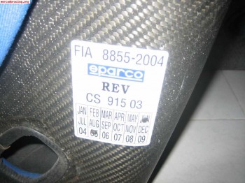 Baquets sparco rev azules de carbono