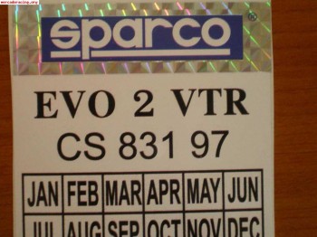 Pegatina homologacion spraco con banda holografica