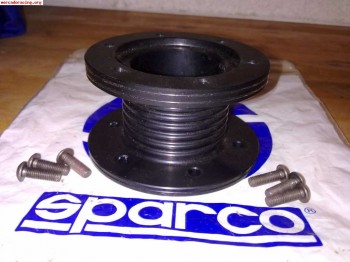 Separador de volante sparco 5cm aluminio anodizado negro