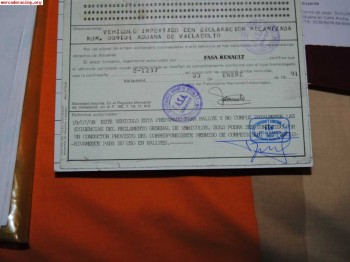 Vendo documentacion con itv de rallys de 19 16v | añadir a f