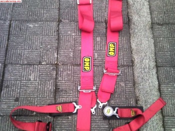 Compro arnes omp ancho rojo