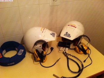 Cascos esparco con centralita,2collarines y 2 cascos de enla