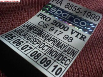 Pegatina sin ticar para sparaco pro 2000 vtr