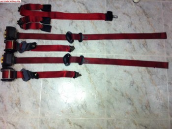 Cinturones rojos ford escort cosworth