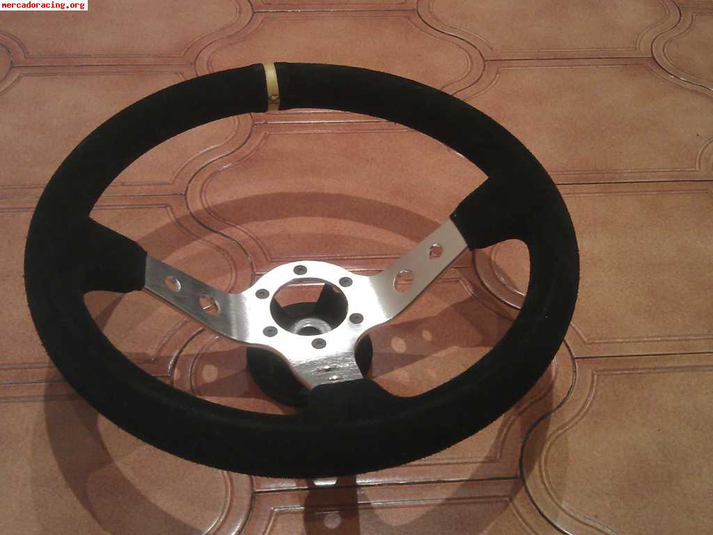 Volante Da Corsa OMP Corsica Successo - Pelle Scamosciata Nera E Rossa, Diametro 330/350mm - Foto 10