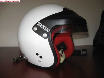 Vendo casco sparco con clips para hans