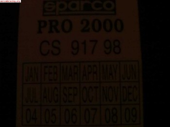 Pegatina homologación sparco pro 2000
