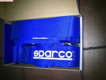 Arnes sparco azul 3pulgadas 4 puntos  cierre rapido