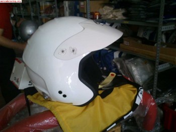 Casco stilo y suomy homologacion fia y clip hans baratos