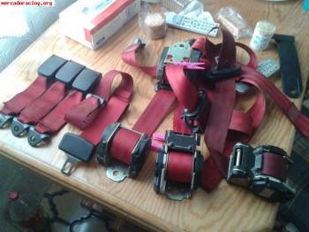 Cinturones 106 rally rojos