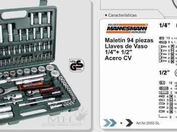 Subasto caja de herramientas mannesmann 94pc cr va envio inc