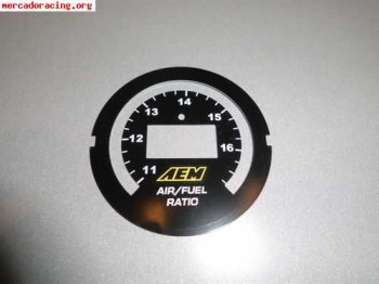 Venta placa aluminio aem air / fuel ratio negro 2 1/16  (52m