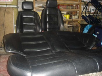 Asientos de cuero negro de bmw 325 e 36