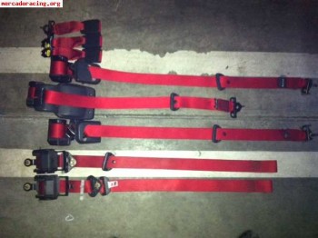 Cinturones rojos 5 carretes casi nuevos cambio