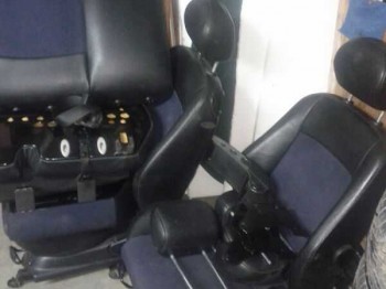 Asientos mixtos piel tela del focus st 170