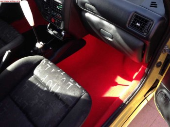 Moqueta roja 106 rally nueva