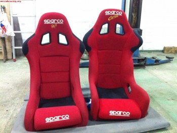 2 bakets sparco fibra homologados