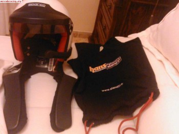 Casco / hans / zapatillas