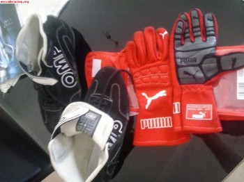 Vendo botines ompy y guantes puma