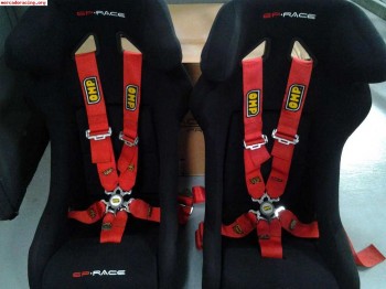 2 baquets gp-race pro circuit y arneses 6p