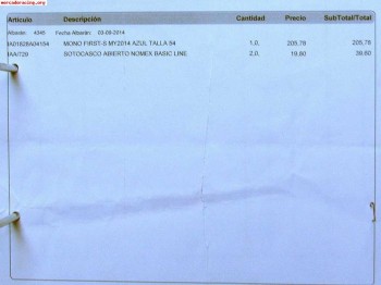 Vendo mono omp first-s talla 54