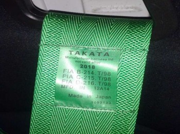 Arneses takata 6 puntos