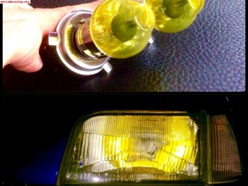 Bombillas h4 amarillas estilo frances