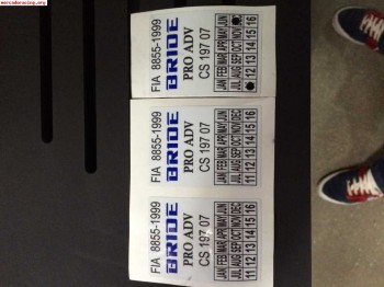 Pegatinita para baquet homologacion 