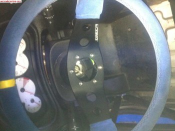 Volante oreca azul piel vuelta