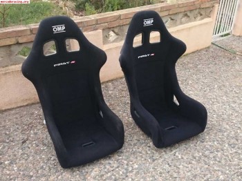  vendo pareja backets omp first-r de fibra con homologación 