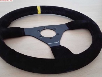 Volante oreca plano, piel vuelta