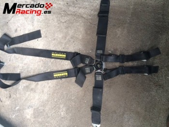 Backets de fibra, arneses de 6 puntos y bases de backet reba