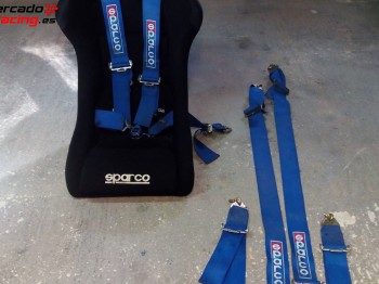 Baquet sparco rev y pareja de arneses sparco