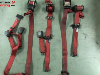 Cinturones peugeot 306 rojos