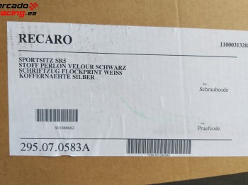 Vendo 2 asientos recaro speed nuevos