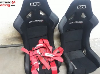 Pareja de baquets y arneses