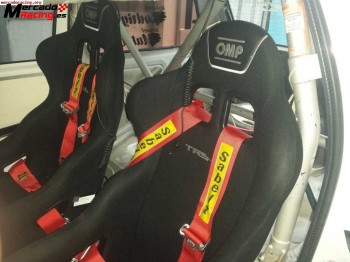 Se venden baquets omp y arneses sabelt rojos