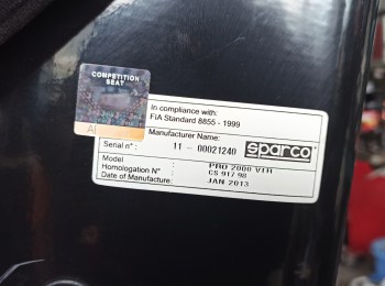 Baquets sparco pro2000 caducados