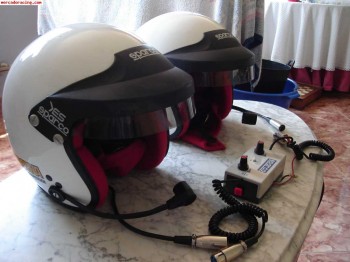 Cascos sparco projet con interfonos y centralita