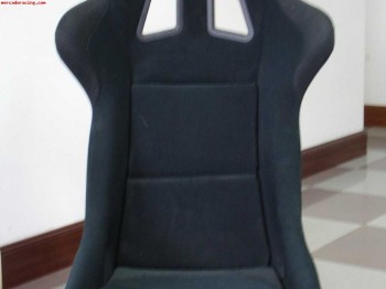 Pareja de baquets de carbono con guias aluminio solo 6 kg ,