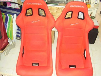 Baquets cobra modelo monaco + arneses sparco y arneses sabel