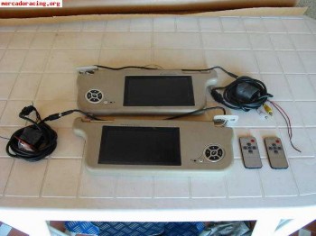 Parasoles con pantallas tft 7´´ universales