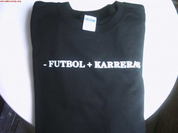 Se venden camisetas y pegatinas -futbol +karreras