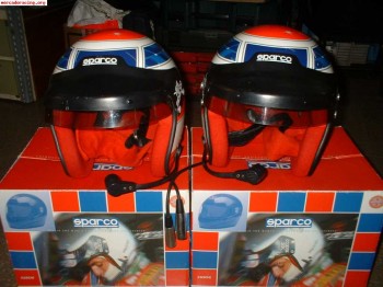 Vendo pareja de cascos sparco, con interfonos sparco