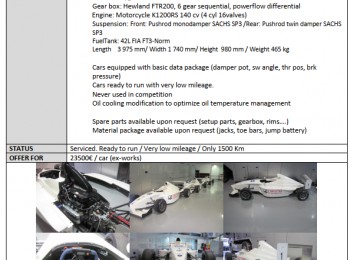3* formula bmw – ready to run – only 1500km