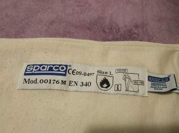 Ropa interior sparco 1.82/1.88