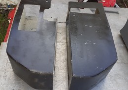 Carenado lateral de fibra para chasis con refrigeracion agua